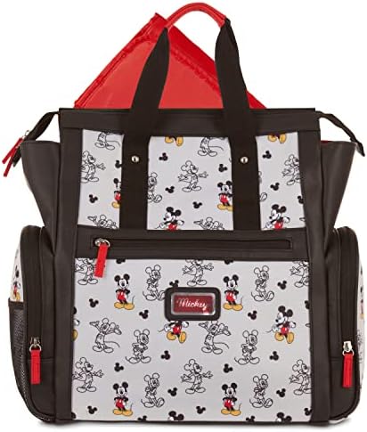 Детска раница Disney, Черно-Червено Mcikey Mouse, 16 инча