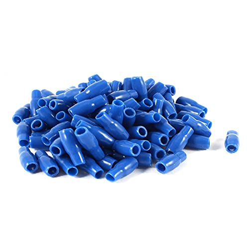 Нов LON0167 100 бр Синьо Мека тел с PVC V-3,5 4 мм2 С фланец край, Изолирани Конектора, Шапки, Шапка (100 Бр Blau Weich-PVC-Draht V-3,5