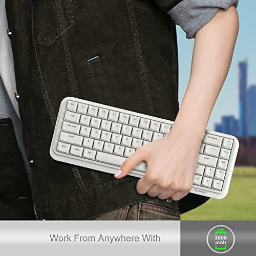 KEMOVE K68 60% Безжична Ръчна клавиатури, превключватели Cherry MX RGB С подкрепата на 2,4 G/Bluetooth5.0/USB-C, led осветление RGB с
