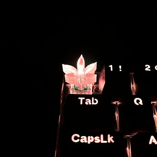 Обичай Капачка за механична геймърска клавиатура - Дизайнерски лист марихуана - Artisan Cherry MX е Изработен от смола с универсална