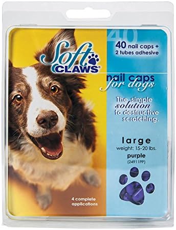 Smart Practice 40 капсули за меки нокти за кучета, големи, лилаво