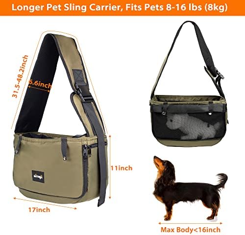 Переноска за кученца NATUYA Dog Примка за малки кучета с откриващото се пред Дишаща мрежа, без ръце, Пътна чанта-прашка за домашни любимци,