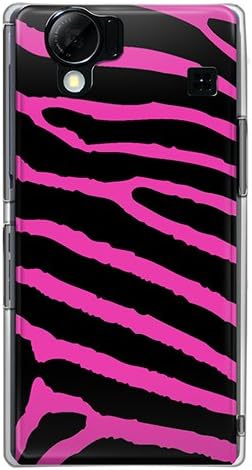 CaseMarket SoftBank AQUOS Phone (102SH) Прозрачен твърд калъф от поликарбонат с шарките на Зебра - черно и розово]