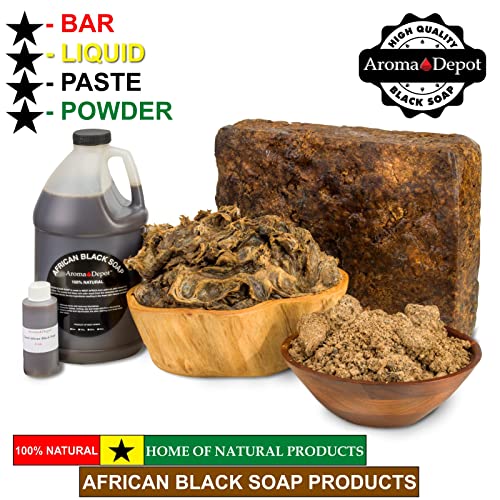 Барове африкански черен сапун Aroma Depot от Гана (5 кг)