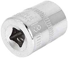 X-DREE 13 мм Шестостенни Квадратна Отвертка, 6,3 mm, Дюза за отвертки, Адаптер за електрически инструменти с механизма на палеца (Destornillador