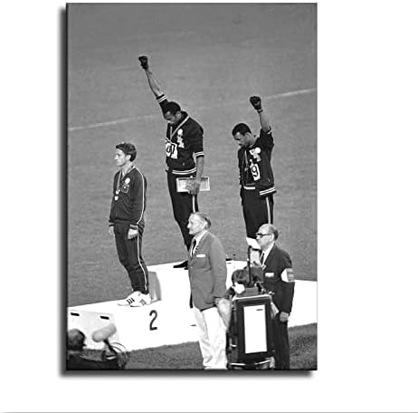 Олимпийски Игри 1968 Черен Тегло Поздрав Печат на Плакат Платно Картина Печат на Стенно Изкуство Модерен Клас Кухня, Спалня Естетически