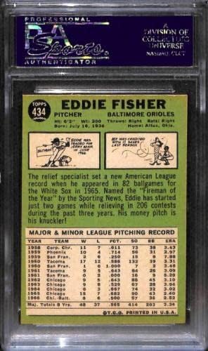 1967 Topps 434 Еди Фишър Psa 8 23589182 - Бейзболни картички с надпис