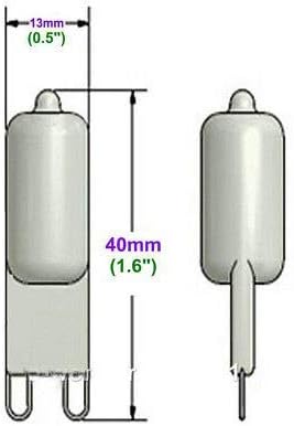Основания лампи 5 бр./лот G 9-Пинов Халогенни 120 волта |25 W 35 W 40 W 50 W 60 W | ваттная Крушка JCD G9 - (Цвят: 60 W)