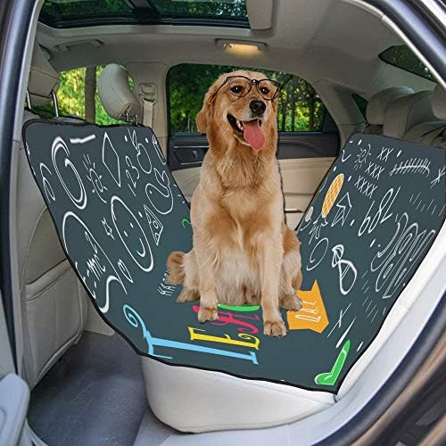 Калъф за седалка кучета ENEVOTX, Обичай Дизайн на Черната дъска, Креативната Класна Печат, Покривала за автомобилни седалки за Кучета,