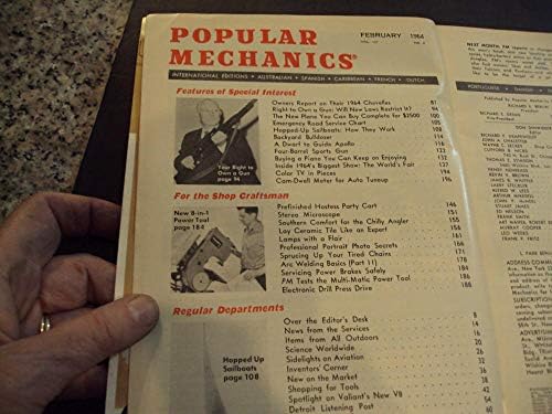 Популярна механика, Февруари 1964 г. Полагане на Керамични плочки, Колата е на собственика на Chevelle