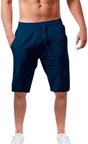 Мъжки къси панталони MIASHUI от Ликра, Мъжки и Летни Памучни Модерни Ежедневни Панталони, обикновен Мъжки Панталони, Големи и Високи
