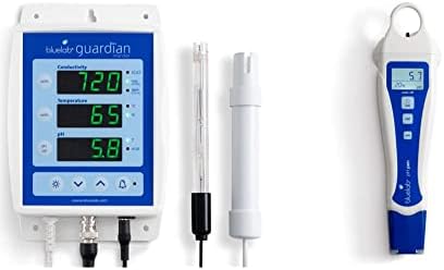 Bluelab MONGUA Гардиън Монитор за измерване на pH, Бял & PENPH pH Pen, Цифров измерител за вода с лесен двухточечной калибриране и комплект