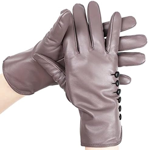 Дамски ръкавици N/A, Дамски Кожени ръкавици, Топли дамски зимни ръкавици, Меки на допир ръкавици (Цвят: D, размер: 8.5)