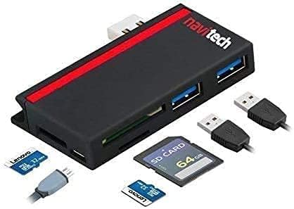 Navitech 2 в 1 Лаптоп /Таблет USB 3.0/2.0 на Адаптер-hub/Вход Micro USB устройство за четене на карти SD/Micro SD слот, Съвместим с лаптоп ASUS W202 11,6
