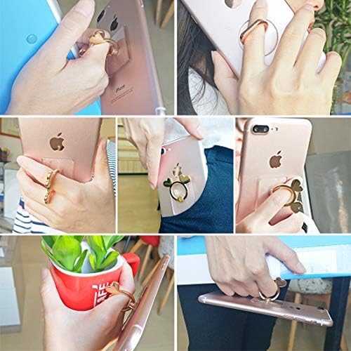 Прозрачен държач за пръстени за мобилен телефон Garnish- (2 опаковки), въртящи се на 360 градуса, Златна притежателя пръстени за телефон,