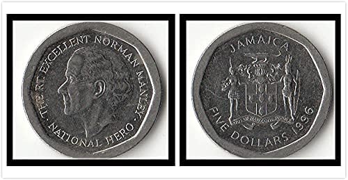 Ямайка 5 Юана Монета Година на производство Скучна Колекция от Чужди монети банкноти