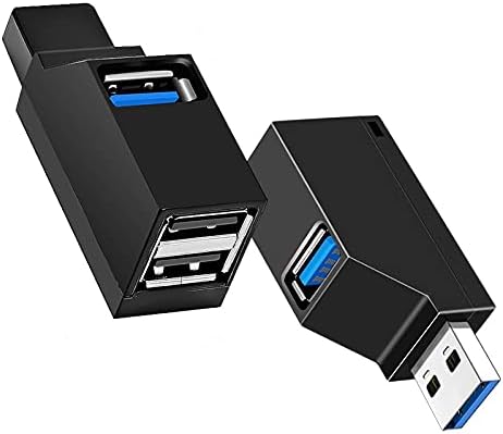 CUJUX USB 3.0 Адаптер Удължител Мини-Сплитер Кутия 3 за КОМПЮТЪР, Лаптоп, Мобилен Телефон, Високоскоростен Четец на U-диск (Цвят: бял)
