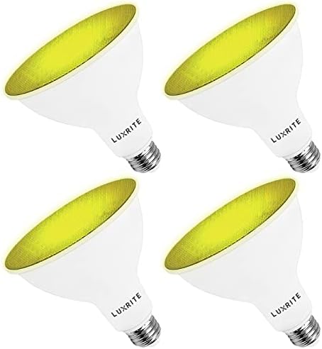 Luxrite LED PAR38 Прожекторные жълти електрически Крушки, 8 W (което се равнява на 45 W), Жълт Прожекторная Led лампа, w Номинална влажност