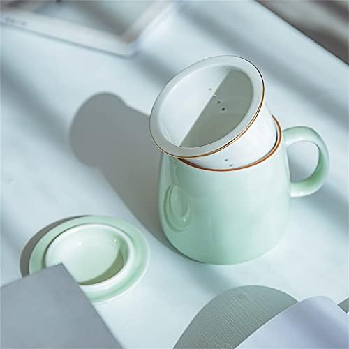 Двойка Чаши за вода, Керамична Чаша ръчна изработка, Чаша за лична бюро, Чаша за чай с плоско дъно (Цвят: A, Размер: 13 * 11 * 7.8 см)