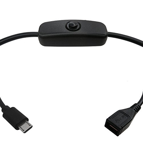 HomeSpot USB 2.0 за Кратко кабел-удължител Micro USB Кабел с Бутон Включване Изключване на Захранването е Съвместимо с вашия смартфон