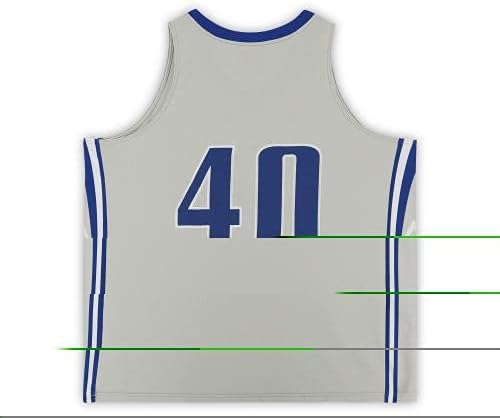 Спортни сувенири на отбора Air Force Соколи -Излиза Сиво майк №40, със сини номера от Баскетболния програма - Размер XL - Програма колежи