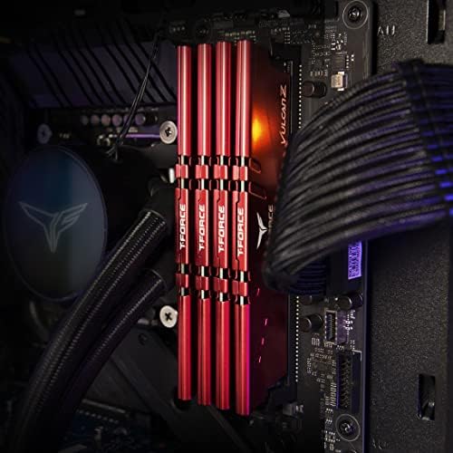 TEAMGROUP T-Force Вулкан Z Комплект DDR4 памет 64GB (2x32GB) 3200 Mhz (PC4-25600) Модул памет за настолни компютри CL16 Ram (червен)