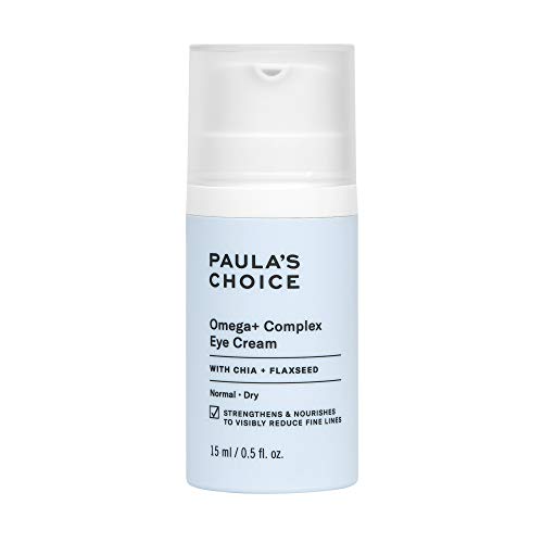 Цялостна анти-стареене крем за очи Paula's Choice Omega+ с скваланом и ниацинамидом, дълбоко хидратиращ, стягащ и осветляющий на кожата