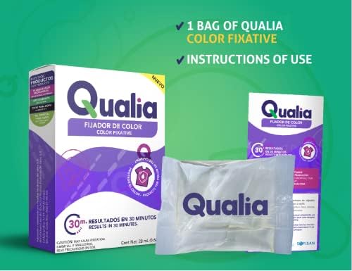 Закрепитель цвят Qualia, 2 опаковки - Течен препарат за цветно тъкани, Устойчиви цветове, Еднократно прилагане на