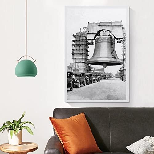 Арката на Камбаните на Свободата BLUDUG, Филаделфия, Пенсилвания, е Черно-Бяла Ретро Исторически Фотоискусственный Плакат, Платно, Стена