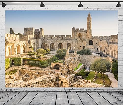 Плат BELECO 7x5ft Стария град на Йерусалим, на Фона на Израелската Кулата на Давид Фон Кулата на Давид Древните Руини на Исторически