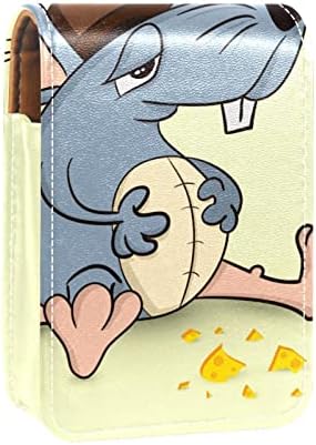 Сладък Животни Мишка Плъх Мини Козметични Чанти за Тюбиков Червило Кожен Калъф за Червило на Притежателя