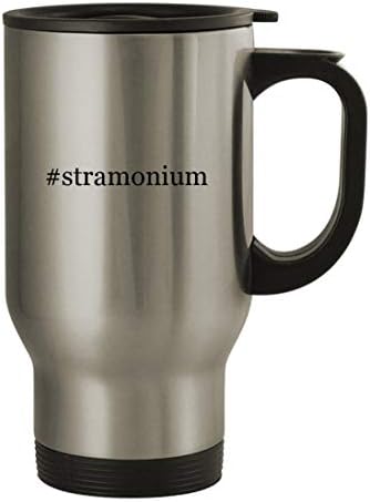 Подаръци дрънкулки stramonium - Пътна Чаша от Неръждаема Стомана с тегло 14 грама, Сребрист