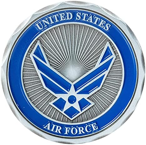 Монета на Военно-транспортен самолет на военновъздушните сили на САЩ C-17 Globemaster III Challenge и Синьо Кадифе Кутия за показване