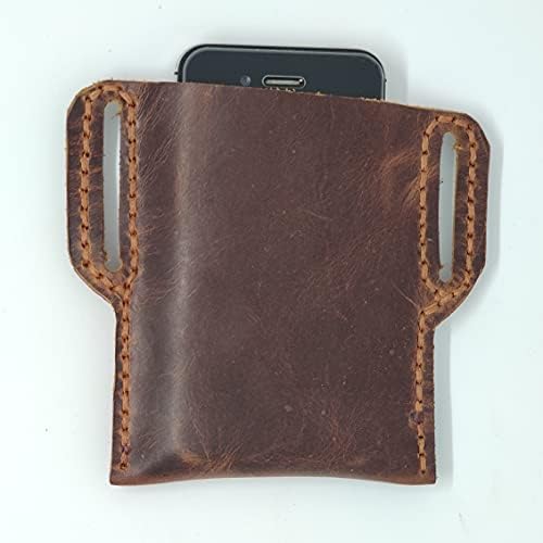 Чанта-кобур от естествена кожа за Честта V30, Калъф за вашия телефон ръчна изработка от естествена кожа, Изработен по поръчка Кожен Калъф-чанта