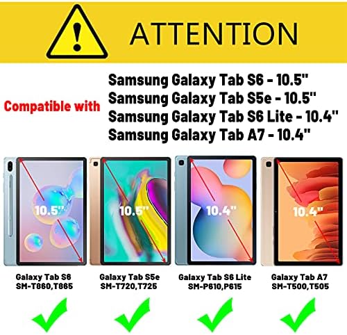 Калъф GOZOPO Kids, съвместим с Samsung Galaxy Tab A7 (10,4 инчов) / SM-T500 T505 - Лек и устойчив на удари калъф-поставка с дръжка (син)