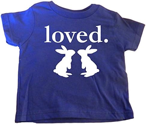 Потребителски Кралски Малки Момчета Обичаше Тениска с Великден Заек Син Цвят