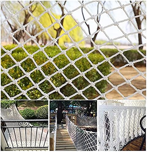 Бяла мрежа за ограда MAGJI, Защитна Мрежа за Стълбищни парапети за децата, Мрежа за ограда площадка на открито, Калъф от полиэстеровой