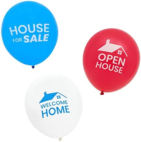 Балони на Ден на отворените врати за сигнализация, недвижими имоти, Къща за продажба (12 инча, 3 цвята, 100 броя)
