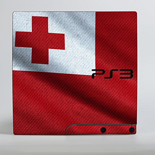 Стикер с надпис Sony Playstation 3 Slim Design Skin флаг Тонга за Playstation 3 Slim