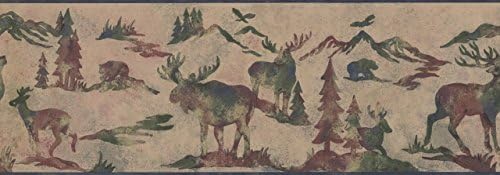 Граница на тапети Дивата природа На открито Moose Lodge OA8154B