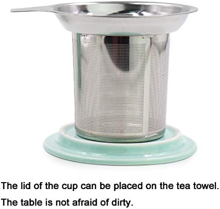 Керамични Чаена чаша TOSSOW с приготвяне на чай и капак 14 грама, Чай, Чаша За Варене на Чай в Една Чаша, Система за Варене на Рассыпчатого