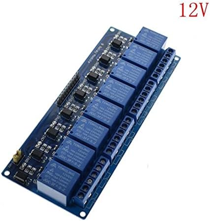 PIKIS 1бр 5 В 12 В 24 В 1 2 4 8-канален модул с релейным пускането на оптрона 1 2 4 8-лентов релеен модул (Цвят: 8-канален реле 12)