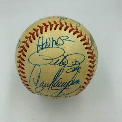 Страхотен бейзболен мач на Звездите 1976 Г. с автограф на Джордж Бретта Спарки Андерсън JSA COA - Бейзболни топки с автографи