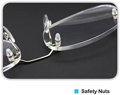 CGID Стилни Очила за четене Без Рамки, с Увеличително Пружинным тръба на шарнирна Връзка на Безрамной Рамки Readers