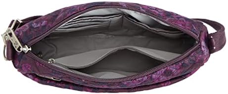 Анти-кражба Класическа Малка чанта през рамо Travelon East/West, Вино и Розово, Един размер