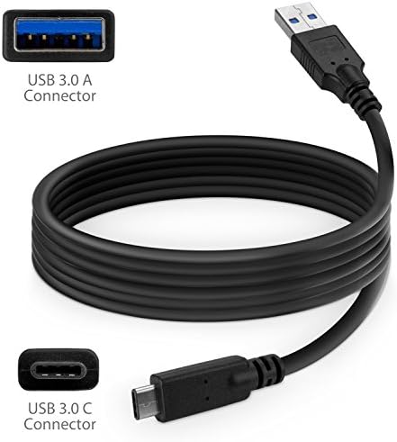 Кабел BoxWave, който е съвместим с HyperX QuadCast S (кабел от BoxWave) - DirectSync - USB 3.0 A - USB Type 3.1 на C, кабел за зареждане