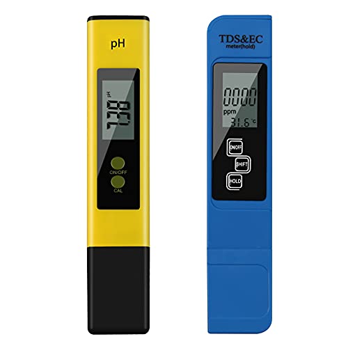 Разход на Измерване PH и TDS, машина за висока точност на Лабораторни Метър с 4-в-1 PH TDS ЕО и температура, Тестер за качеството на