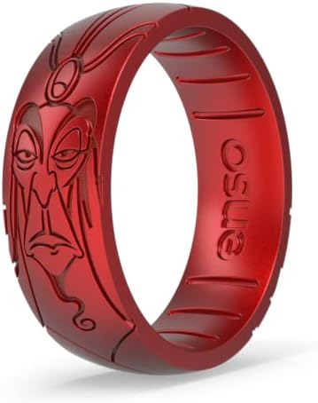 Пръстени Enso Силикон пръстен на Принцеса Дисни и Злодеи - Удобен и гъвкав дизайн - Широчина 6,6 мм и дебелина 1,75 мм
