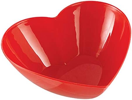 Пластмасова купа amscan във формата на сърце - 42 грама. | Червена | 1 бр.
