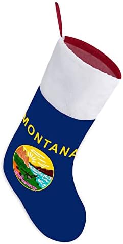 Флаг на щата Монтана, Калифорния Коледни Окачени чорапи Чорапи за Коледно Камина Празничен Начало Декор